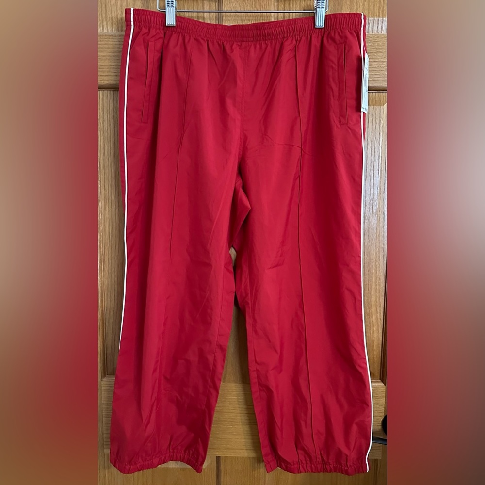 Nwt Vintage 03 Tommy Hilfiger Women’s Sz L Active 2 Red Windbreaker Track Pants